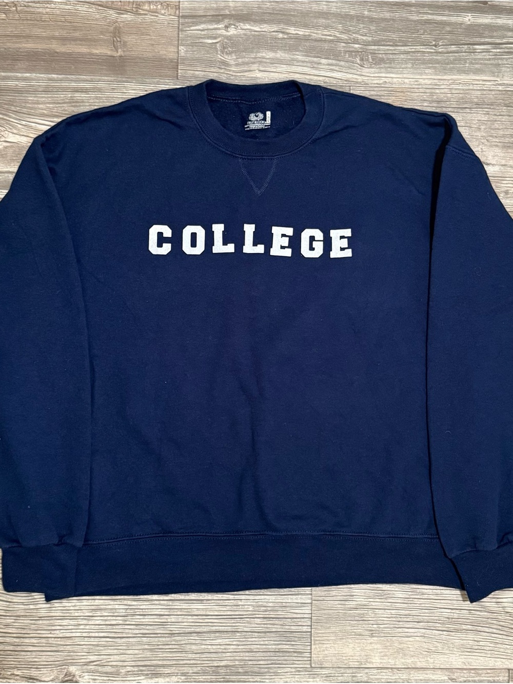 Fruit of the Loom Navy Blue Animal House COLLEGE Bluto Crewneck Sweatshirt L